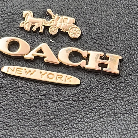 NWT Authentic Coach black Leather Suede Large Tote - Picture 11 of 11